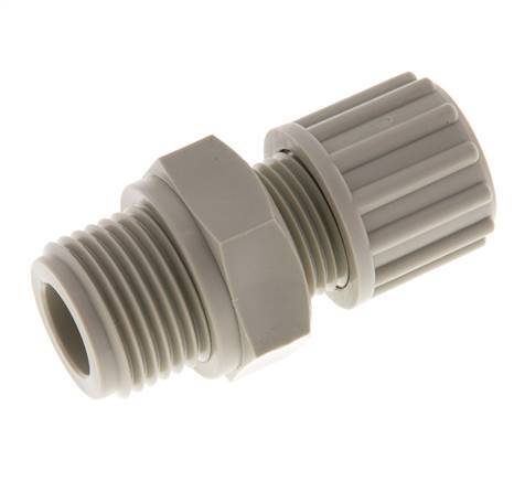 12x9mm & G1/2'' PP Straight Compression Fitting with Male Threads 10 bar