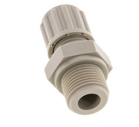 8x6mm & G1/4'' PVDF Straight Compression Fitting with Male Threads 10 bar