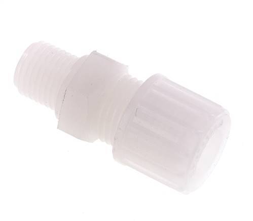 10x8mm & G1/4'' PVDF Straight Compression Fitting with Male Threads 10 bar