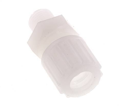 12x10mm & G1/4'' PVDF Straight Compression Fitting with Male Threads 10 bar