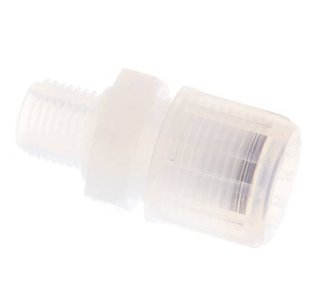 12x10mm & G1/4'' PFA Straight Cutting Fitting with Male Threads 10 bar