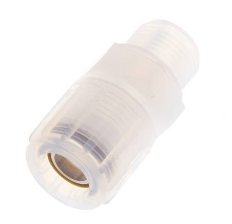 12x10mm & G3/8'' PFA Straight Cutting Fitting with Male Threads 10 bar