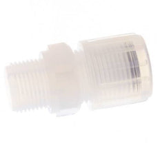 12x10mm & G3/8'' PFA Straight Cutting Fitting with Male Threads 10 bar