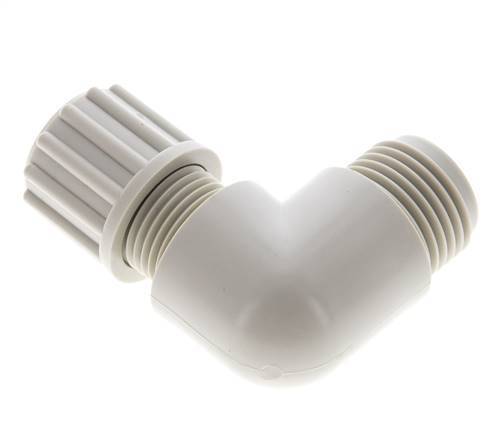 6x4mm & G1/2'' PVDF Elbow Compression Fitting with Male Threads 10 bar