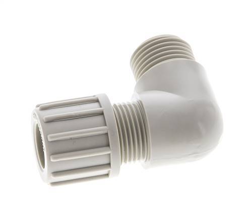 6x4mm & G1/8'' PVDF Elbow Compression Fitting with Male Threads 10 bar