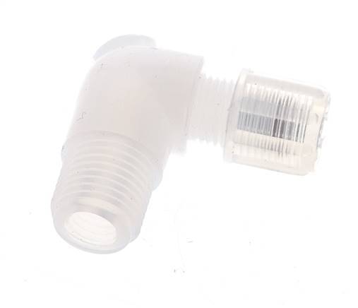 6x4mm & G1/4'' PFA Elbow Cutting Fitting with Male Threads 10 bar