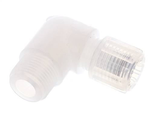8x6mm & G3/8'' PFA Elbow Cutting Fitting with Male Threads 10 bar