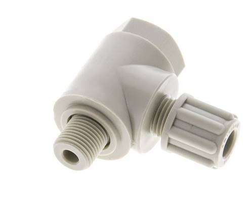 6x4mm & G1/8'' PP Elbow Compression Fitting with Male Threads with Banjo Bolt 10 bar