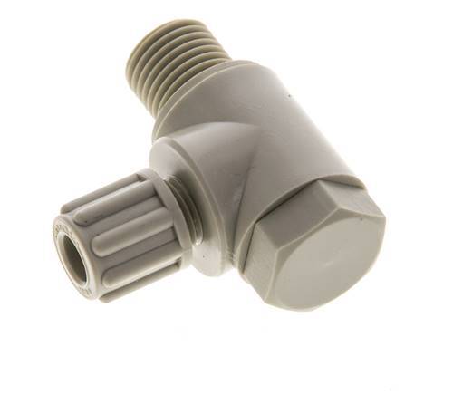 6x4mm & G1/4'' PP Elbow Compression Fitting with Male Threads with Banjo Bolt 10 bar