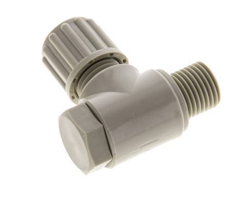 8x6mm & G1/4'' PP Elbow Compression Fitting with Male Threads with Banjo Bolt 10 bar
