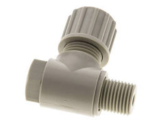 10x8mm & G1/4'' PP Elbow Compression Fitting with Male Threads with Banjo Bolt 10 bar