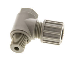 10x8mm & G1/4'' PP Elbow Compression Fitting with Male Threads with Banjo Bolt 10 bar