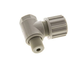 12x10mm & G1/4'' PP Elbow Compression Fitting with Male Threads with Banjo Bolt 10 bar