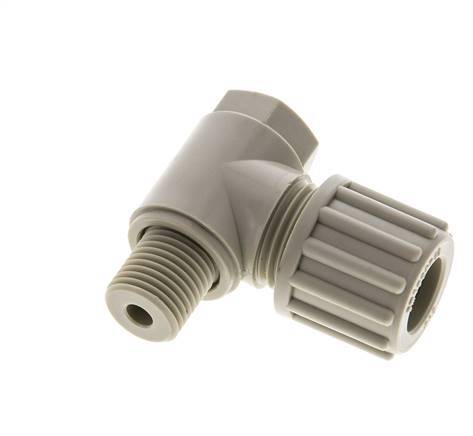 12x10mm & G1/4'' PP Elbow Compression Fitting with Male Threads with Banjo Bolt 10 bar