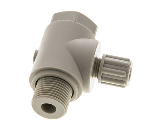 6x4mm & G3/8'' PP Elbow Compression Fitting with Male Threads with Banjo Bolt 10 bar