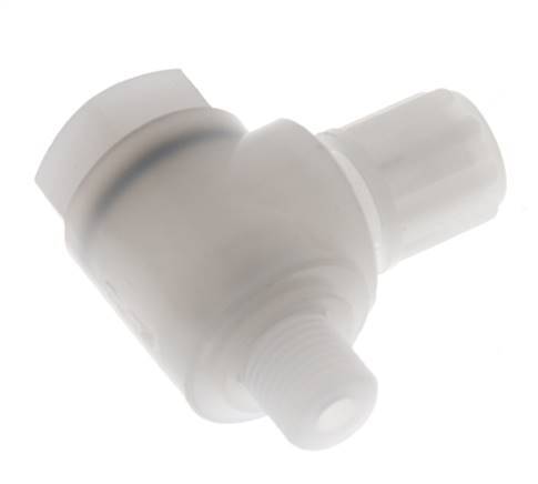 6x4mm & G1/8'' PVDF Elbow Compression Fitting with Male Threads with Banjo Bolt 10 bar