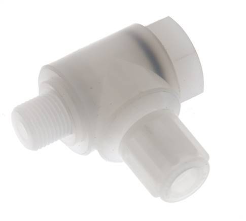 6x4mm & G1/8'' PVDF Elbow Compression Fitting with Male Threads with Banjo Bolt 10 bar