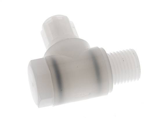 6x4mm & G1/4'' PVDF Elbow Compression Fitting with Male Threads with Banjo Bolt 10 bar