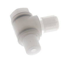 6x4mm & G1/4'' PVDF Elbow Compression Fitting with Male Threads with Banjo Bolt 10 bar