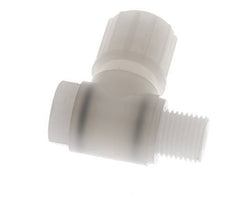 10x8mm & G1/4'' PVDF Elbow Compression Fitting with Male Threads with Banjo Bolt 10 bar