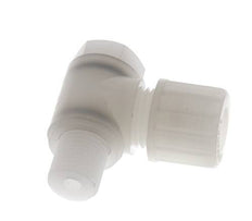 10x8mm & G1/4'' PVDF Elbow Compression Fitting with Male Threads with Banjo Bolt 10 bar