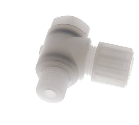 12x10mm & G3/8'' PVDF Elbow Compression Fitting with Male Threads with Banjo Bolt 10 bar