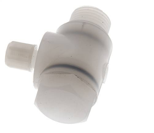 6x4mm & G1/2'' PVDF Elbow Compression Fitting with Male Threads with Banjo Bolt 10 bar