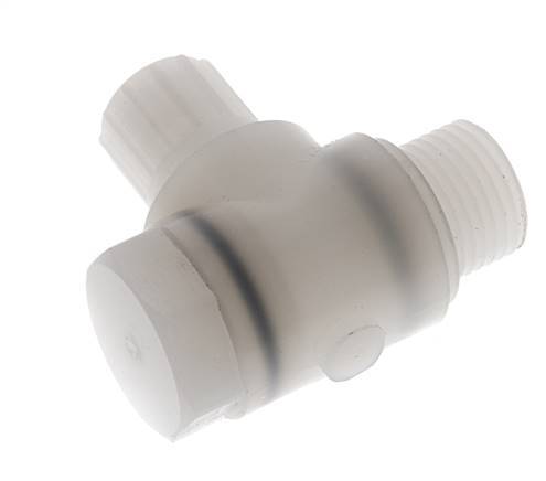 10x8mm & G1/2'' PVDF Elbow Compression Fitting with Male Threads with Banjo Bolt 10 bar