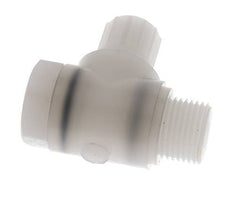 10x8mm & G1/2'' PVDF Elbow Compression Fitting with Male Threads with Banjo Bolt 10 bar