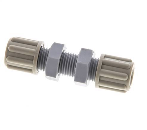 6x4mm PA Straight Compression Fitting Bulkhead 10 bar [2 Pieces]