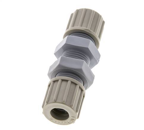 10x8mm PA Straight Compression Fitting Bulkhead 10 bar [2 Pieces]