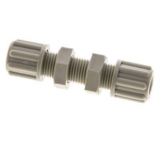 6x4mm PP Straight Compression Fitting Bulkhead 10 bar [2 Pieces]