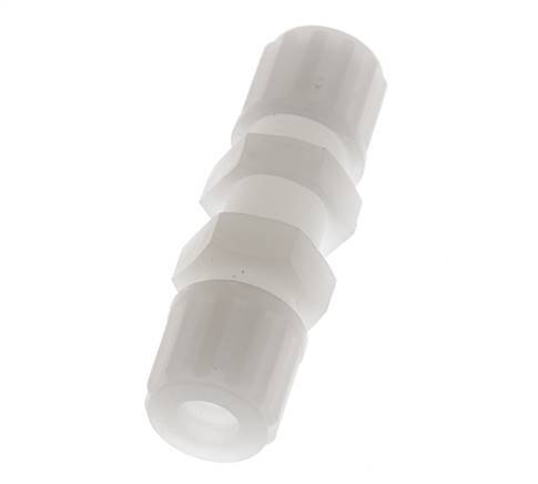 8x6mm PVDF Straight Compression Fitting Bulkhead 10 bar
