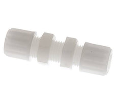 8x6mm PVDF Straight Compression Fitting Bulkhead 10 bar