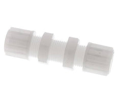 12x10mm PVDF Straight Compression Fitting Bulkhead 10 bar