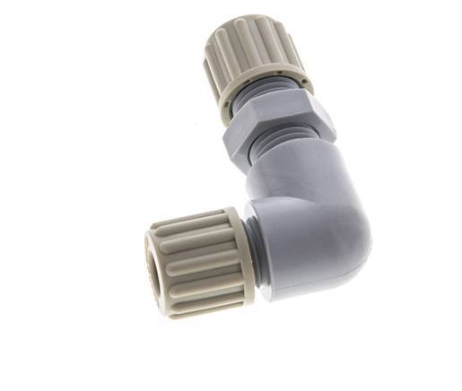 8x6mm PA Elbow Compression Fitting Bulkhead 10 bar [2 Pieces]
