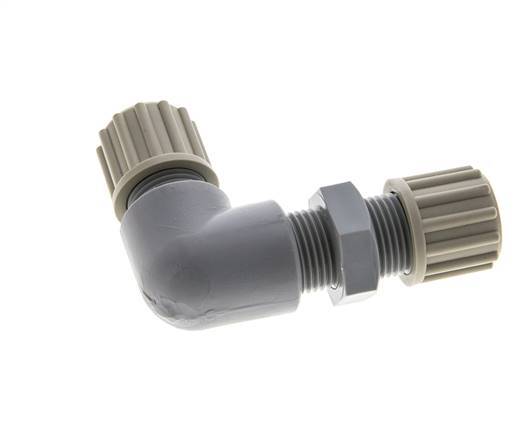 12x10mm PA Elbow Compression Fitting Bulkhead 10 bar
