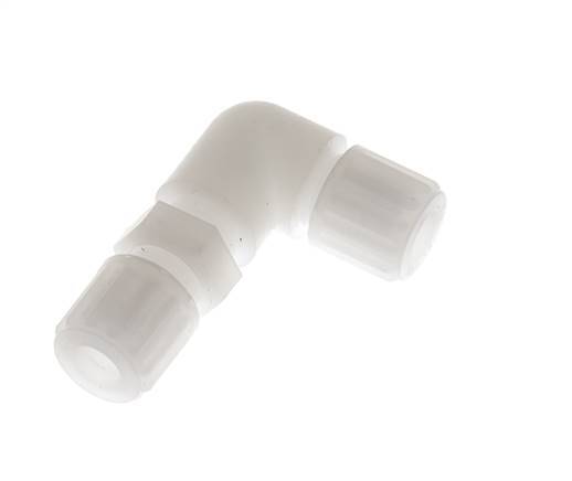 8x6mm PVDF Elbow Compression Fitting Bulkhead 10 bar