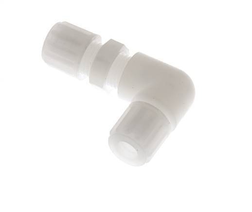 8x6mm PVDF Elbow Compression Fitting Bulkhead 10 bar