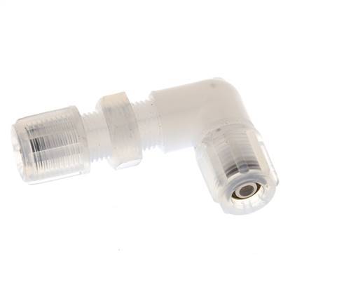 6x4mm & PFA Elbow Compression Fitting with Female Threads Bulkhead 10 bar