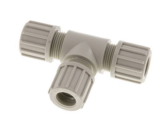 14x12mm PP T-Shape Tee Compression Fitting 10 bar