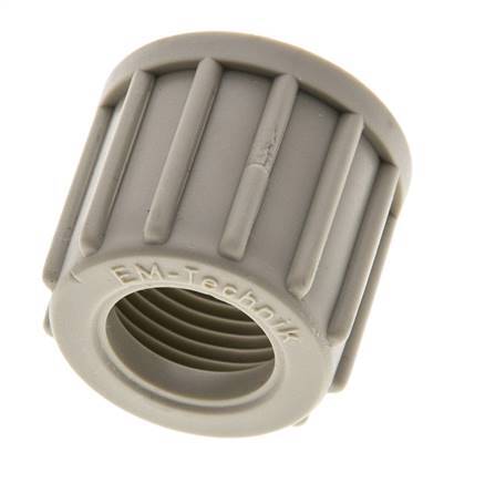 6x4mm (M10x1) PVDF Union Nut Knurled [5 Pieces]