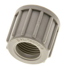 6x4mm (M10x1) PVDF Union Nut Knurled [5 Pieces]