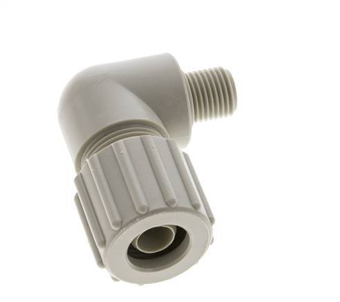 15x9mm & G1/4'' PP Elbow Compression Fitting with Male Threads 10 bar PVC and PA
