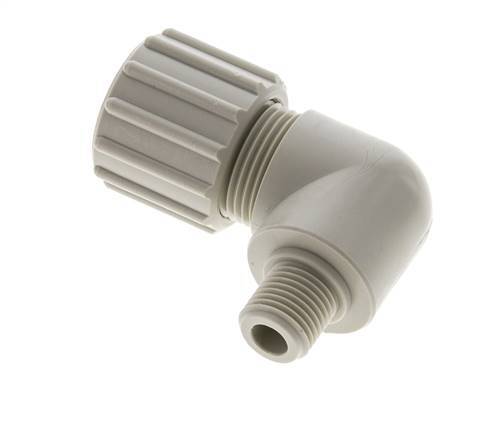 15x9mm & G1/4'' PP Elbow Compression Fitting with Male Threads 10 bar PVC and PA