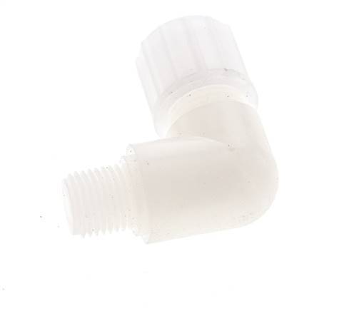 10x4mm & G1/4'' PVDF Elbow Compression Fitting with Male Threads 10 bar PVC and PA