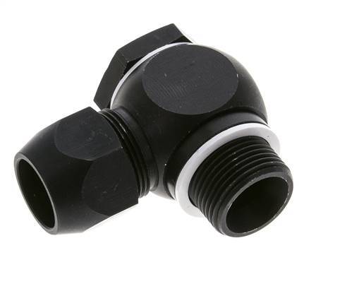 20x13mm & G3/4'' Aluminum Elbow Compression Fitting with Male Threads 10 bar PVC and PA