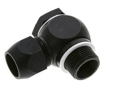 20x13mm & G3/4'' Aluminum Elbow Compression Fitting with Male Threads 10 bar PVC and PA
