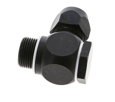 20x13mm & G3/4'' Aluminum Elbow Compression Fitting with Male Threads 10 bar PVC and PA
