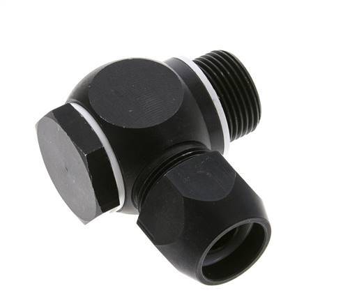 20x13mm & G3/4'' Aluminum Elbow Compression Fitting with Male Threads 10 bar PVC and PA